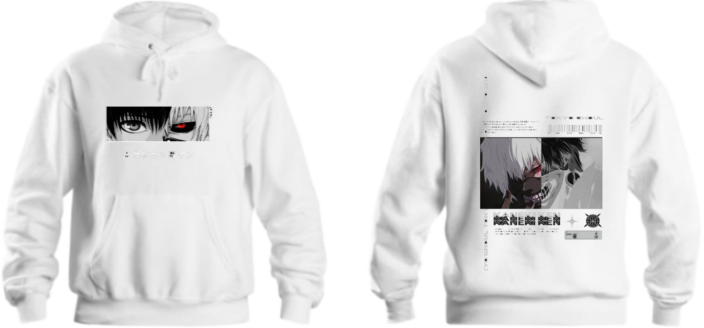 okyo Ghoul One Size hoodie White Back 17