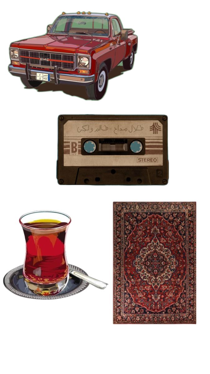 Saudi Retro Nostalgia Sticker Pack – Classic GMC Truck & Talal Maddah Tape Vinyl Decals for Laptop, Water Bottle, Car – Vintage Khaleeji Arabic Culture Stickers Gift for Middle Eastern Diaspora