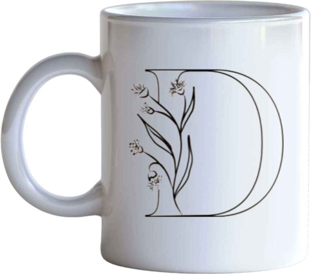 vector letter Mug D 17