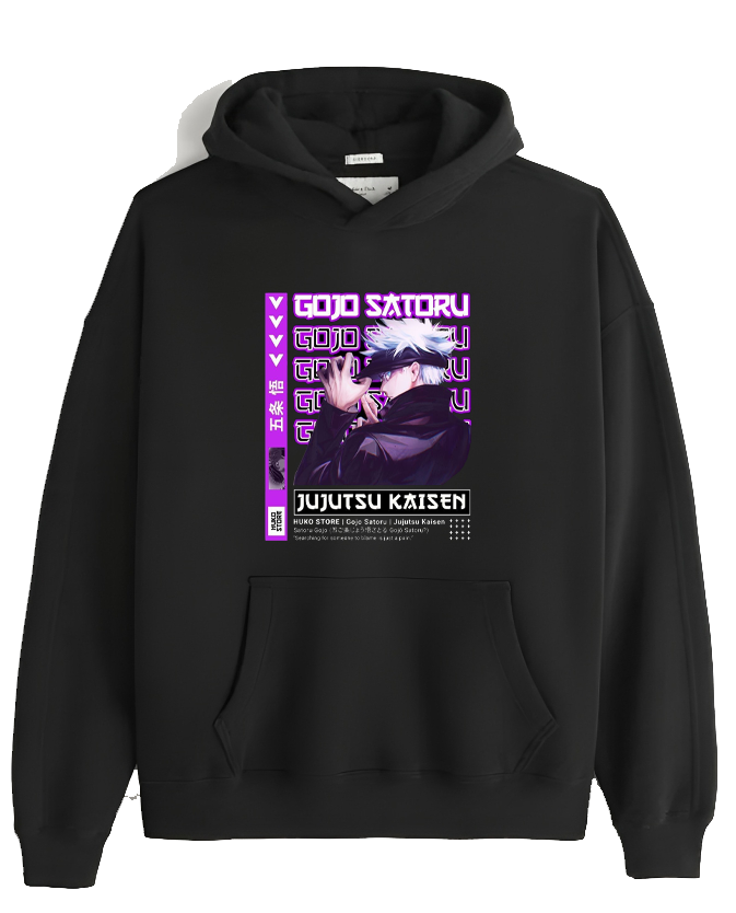 jujutsu kaisen GOJO Oversize  Hoodie Black 17