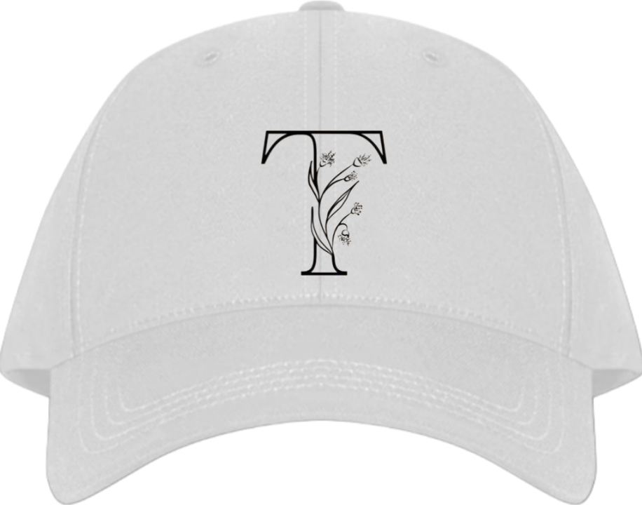 vector letter Baseball cap white T 17
