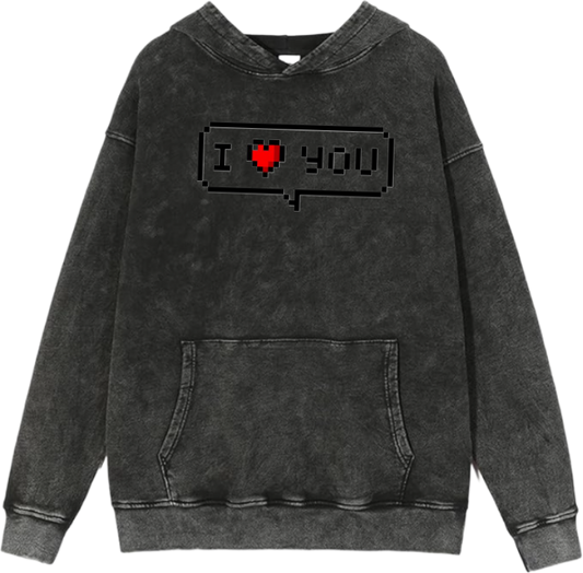 VaIentine coupIe Oversize  Hoodie Washed gray 17