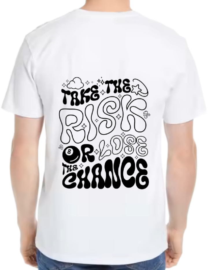 TAKE THE Back text One Size t- shirt White Back 17