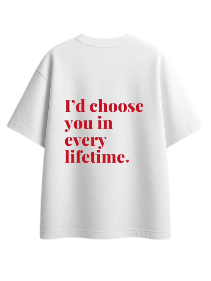 VaIentine coupIe t- shirt White Back 17