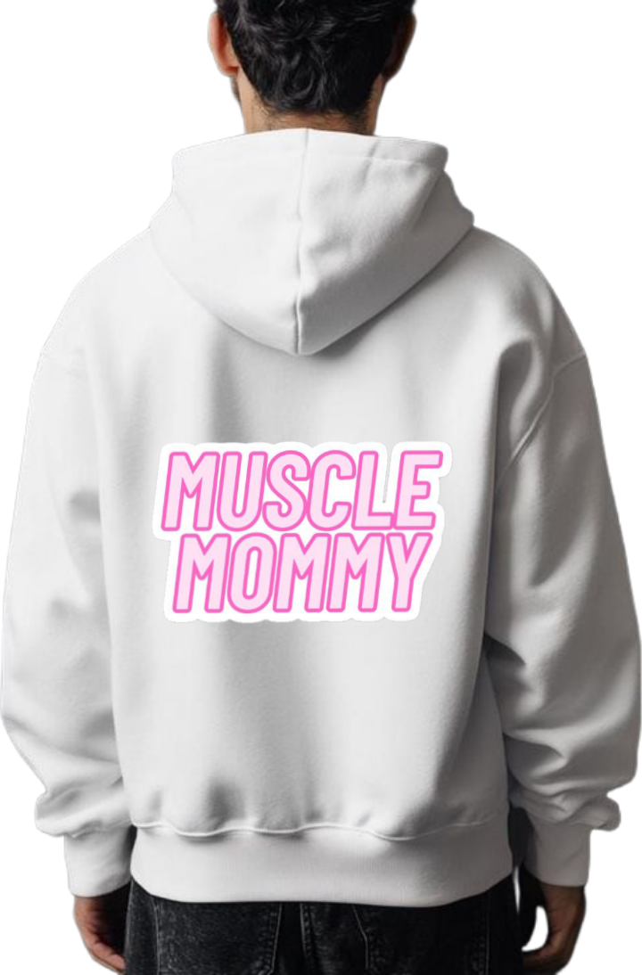 workout gym pilates Oversize Hoodie White Back 17