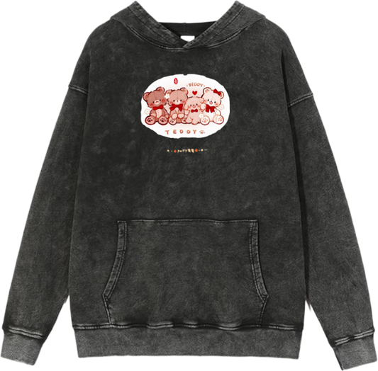 bear Oversize  Hoodie Washed gray 16
