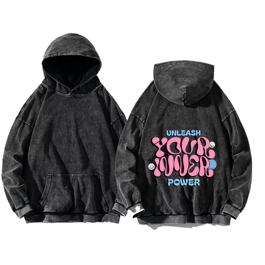 UNLEASH YOUP 8300 POWER One Size hoodie Washed Back 17
