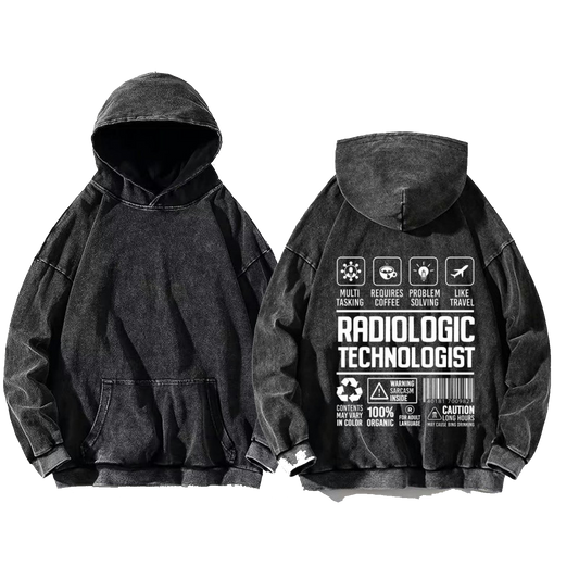 RADIOLOGIC TECHNOLOGIST oversize hoodie Washed back 120