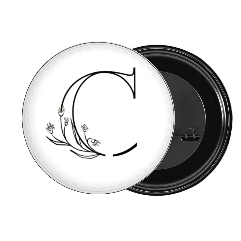 vector letter brooch C 17