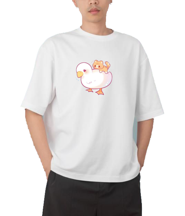 duck One Size t- shirt  White 17