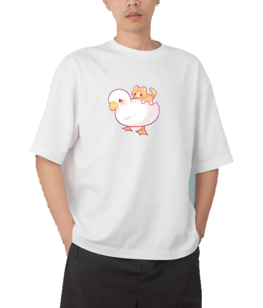 duck One Size t- shirt  White 17