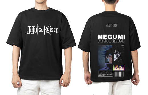 tjujutsu kaisen GOJO Oversize t- shirt Black Back  17