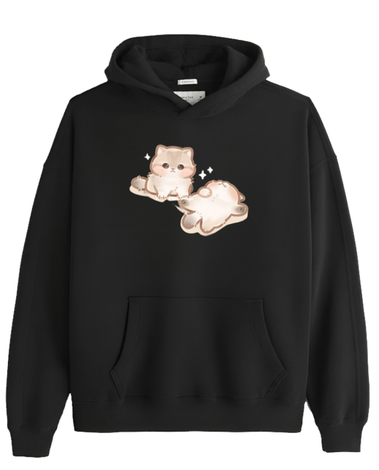 cat Oversize Hoodie Black 17