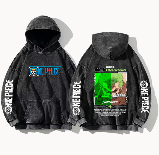 one piece One Size hoodie Washed Back 17