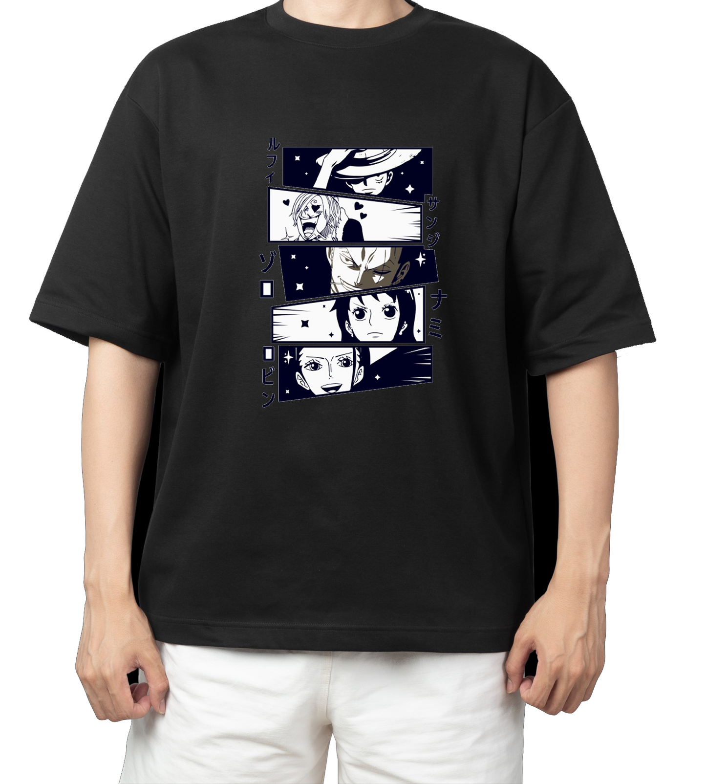 one piece t- shirt One Size Black 17