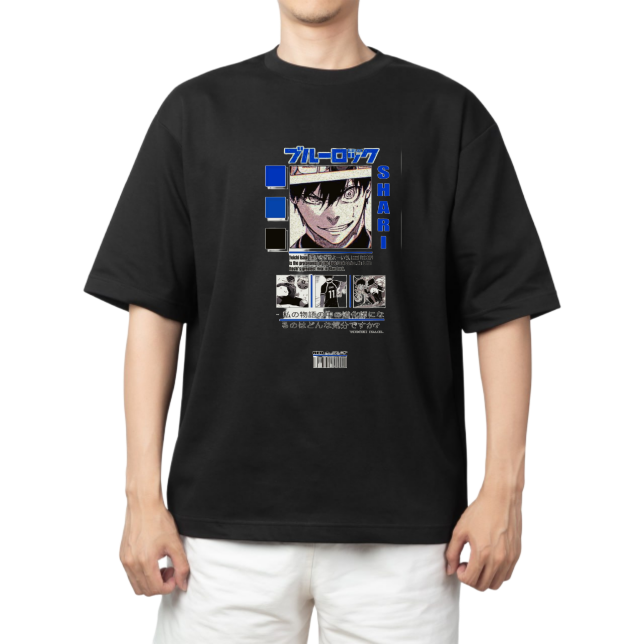 blue lock t- shirt One Size Black 35