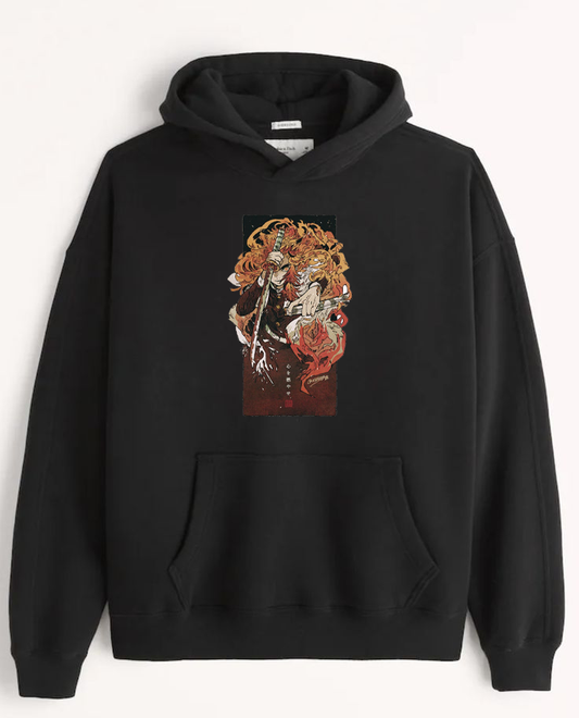 Anime Demon slayer nezuko tanjiro Oversize Hoodie Black 17