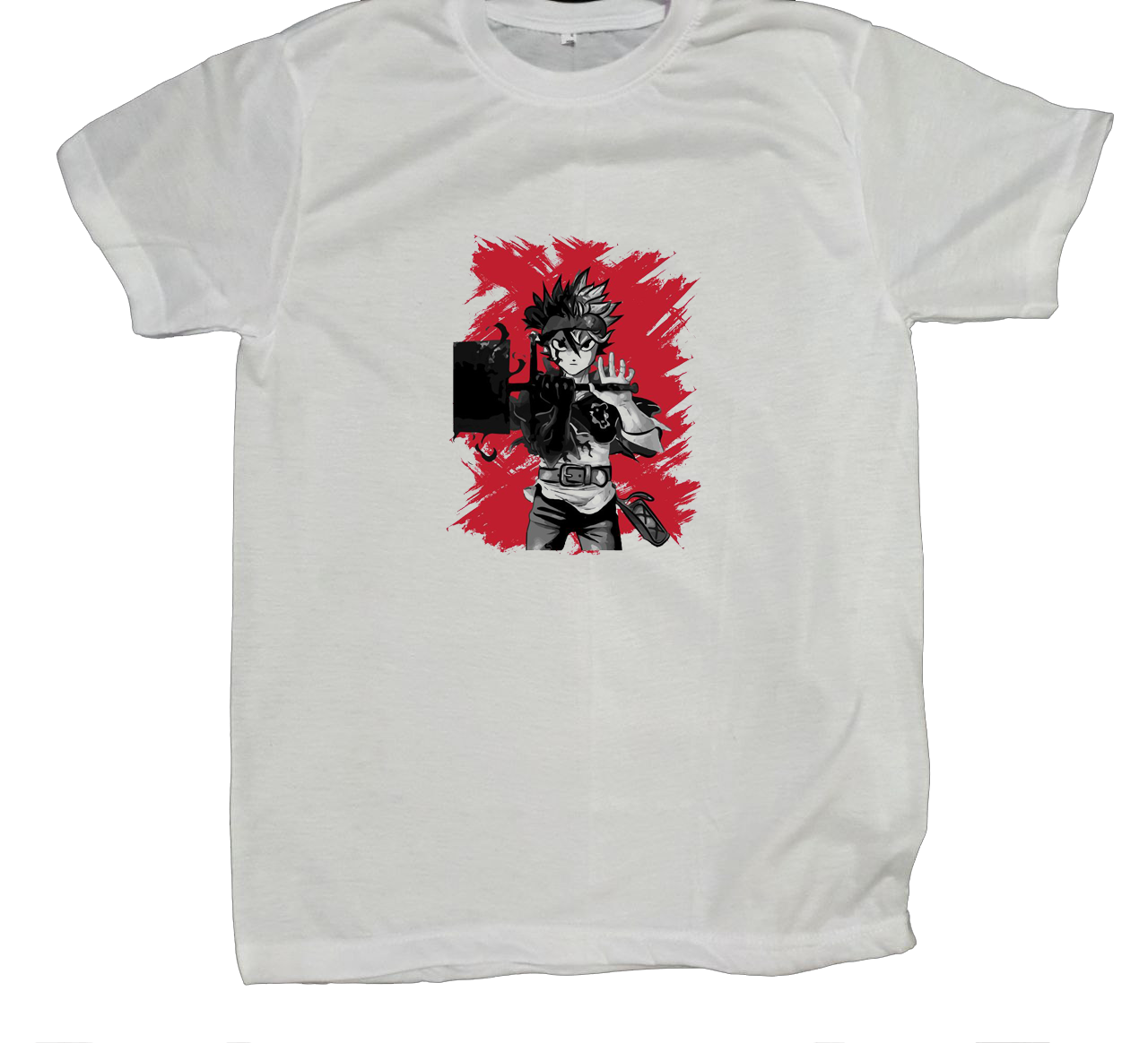 Black clover t- shirt fat White 8