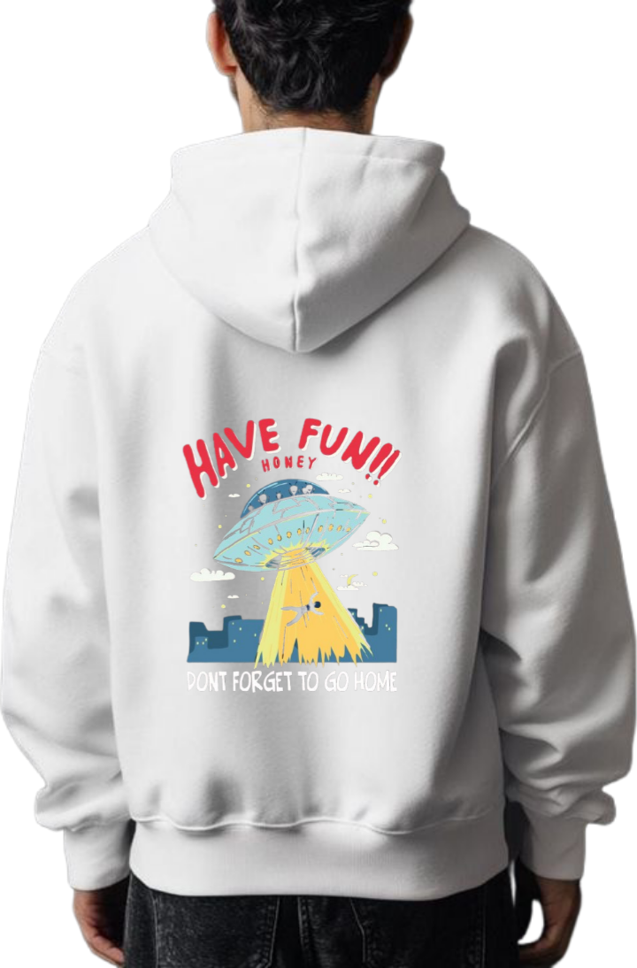 aliens Oversize Hoodie Back White 17