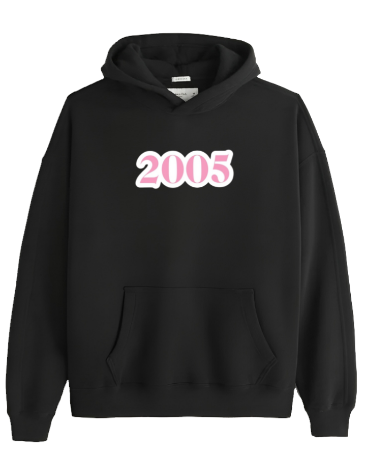 age Oversize Hoodie Black 2005