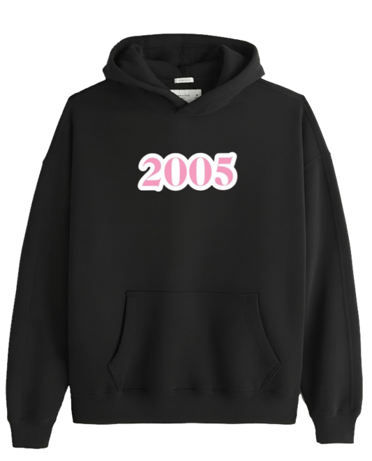 age Oversize Hoodie Black 2005
