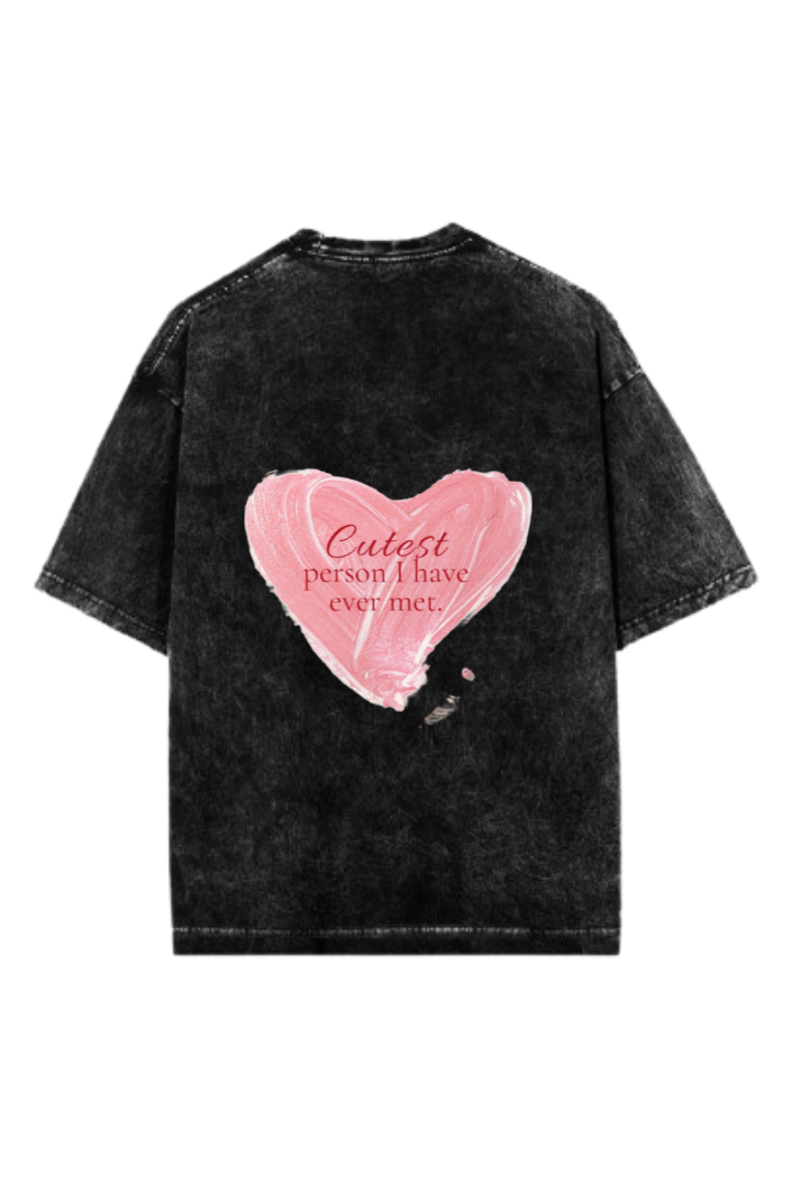 VaIentine coupIe One Size t- shirt Washed Back 17