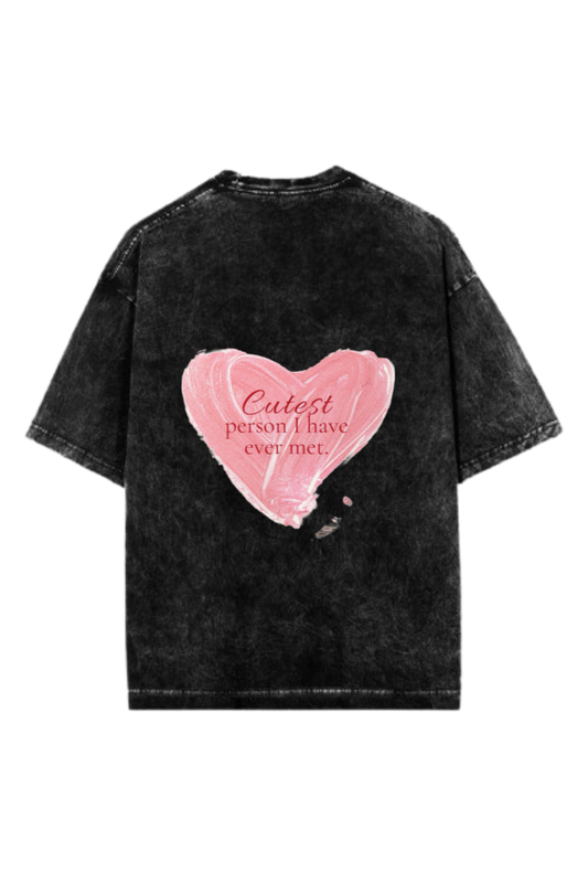 VaIentine coupIe One Size t- shirt Washed Back 17