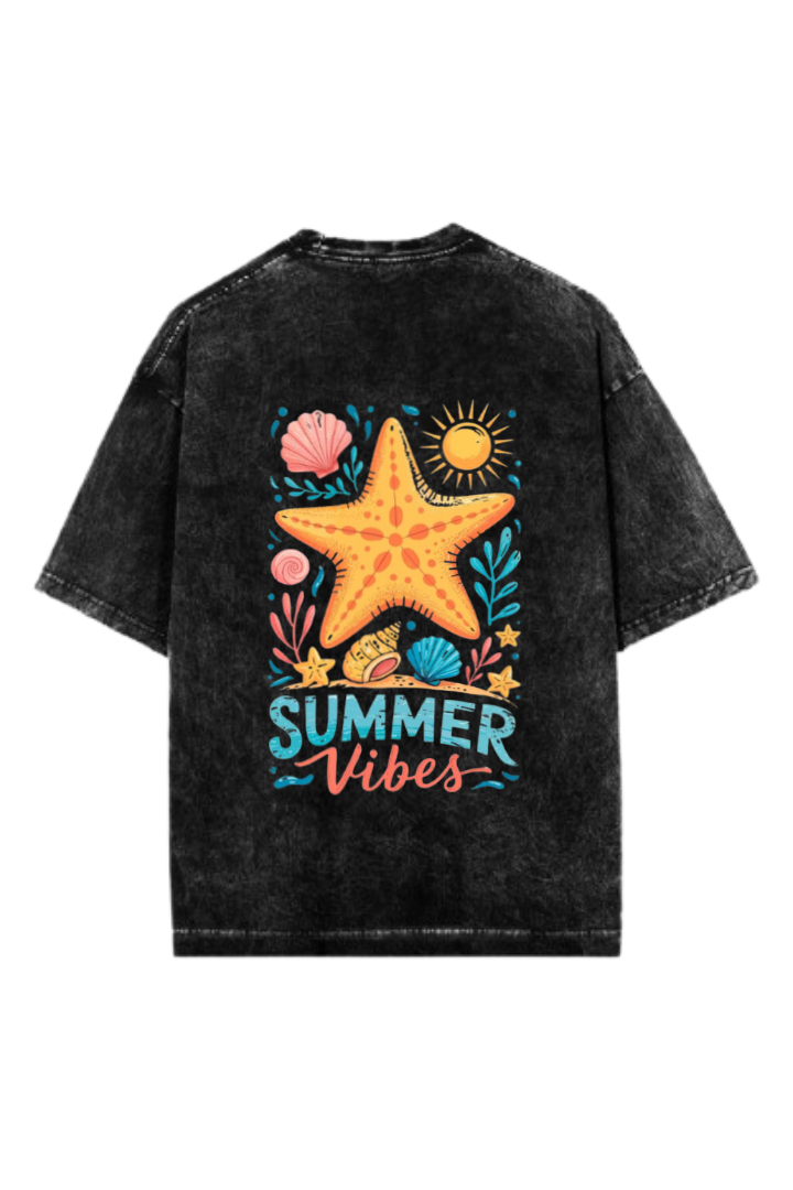 Summer Vibes One Size t- shirt Washed Back 17