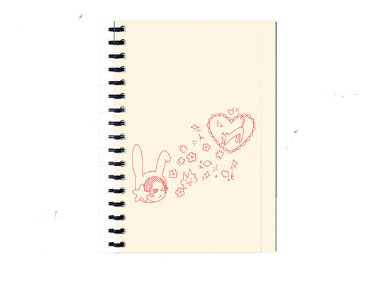 Notebook Cute red line art 17