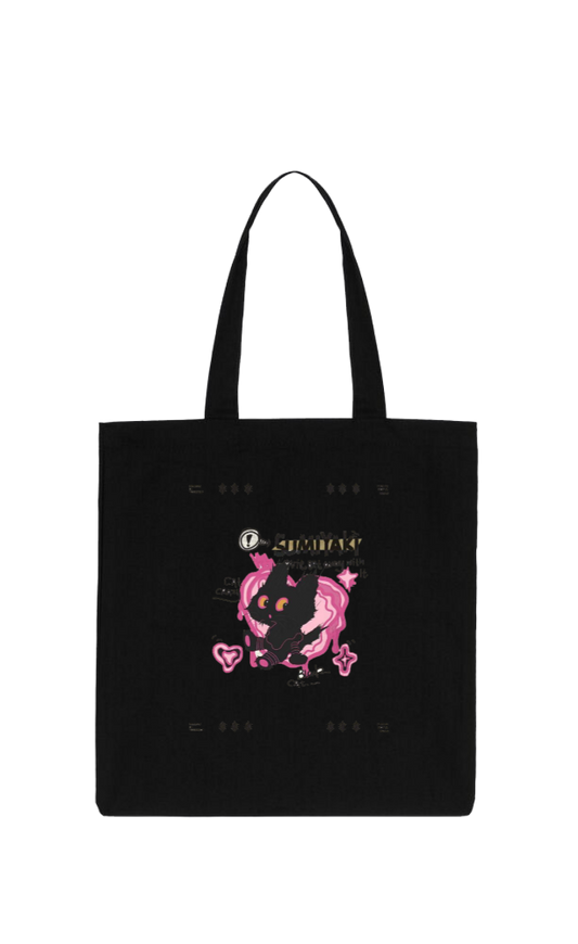 Kawaii Goth tote bag Black 17