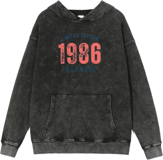 age Oversize  Hoodie Washed gray 1986