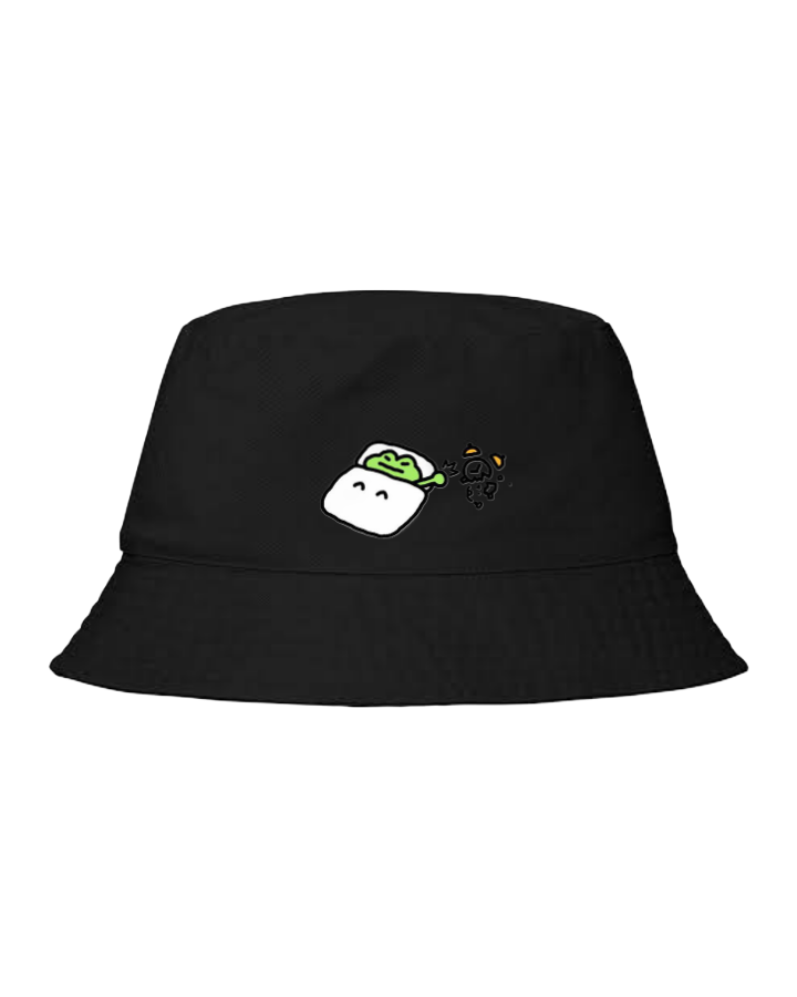 Frog Bucket hat Fishman hat cap Black 17
