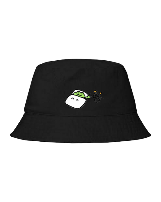 Frog Bucket hat Fishman hat cap Black 17