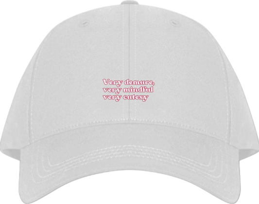 Very demure, very mindful very cutesy Baseball cap White 177