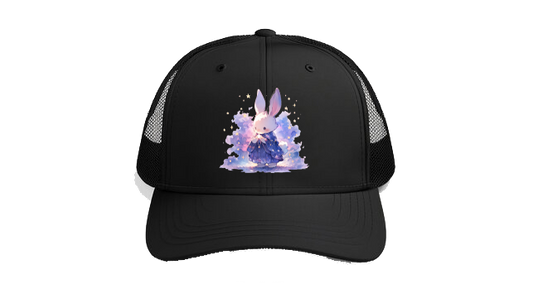 Baseball cap Black Purple and blue clouds 230