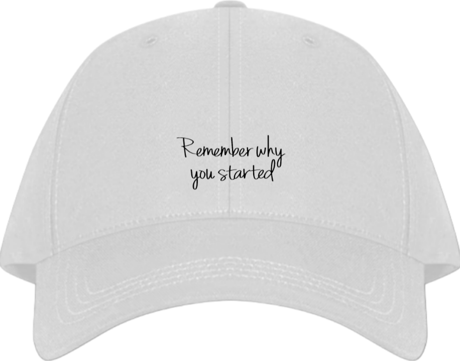 Remember why you started Baseball cap White 190