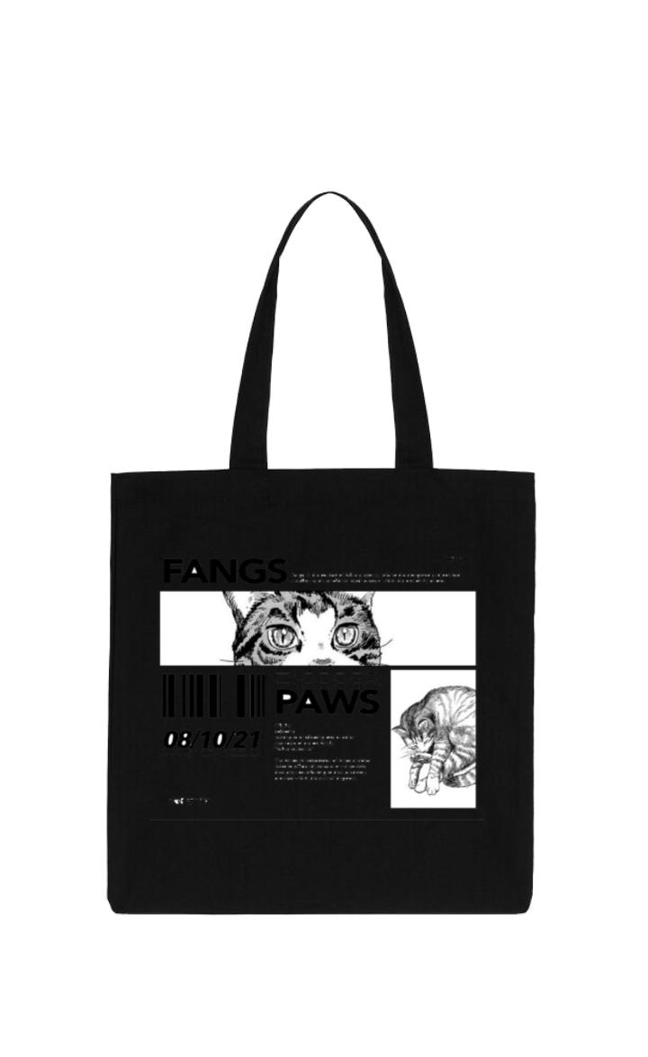 RANDOM ANIME GIRL tote bag Black 18
