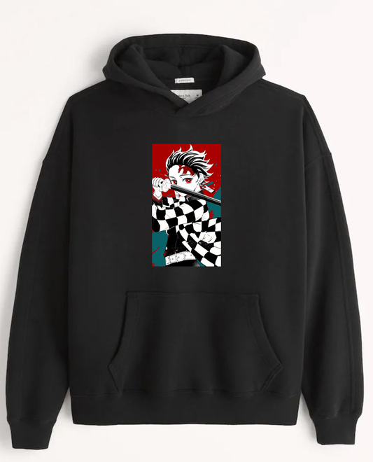 Anime Demon slayer nezuko tanjiro Oversize Hoodie Black 18