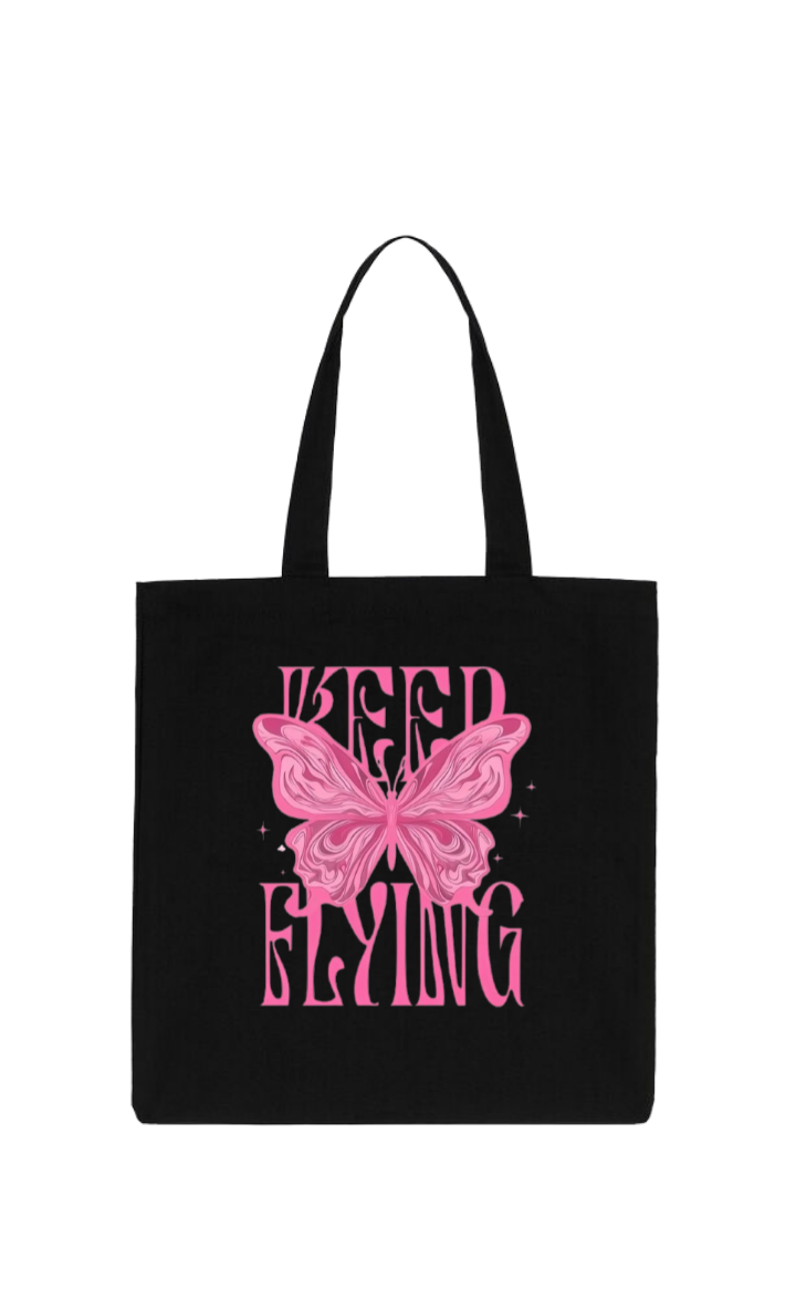 butterflies tote bag Black 18
