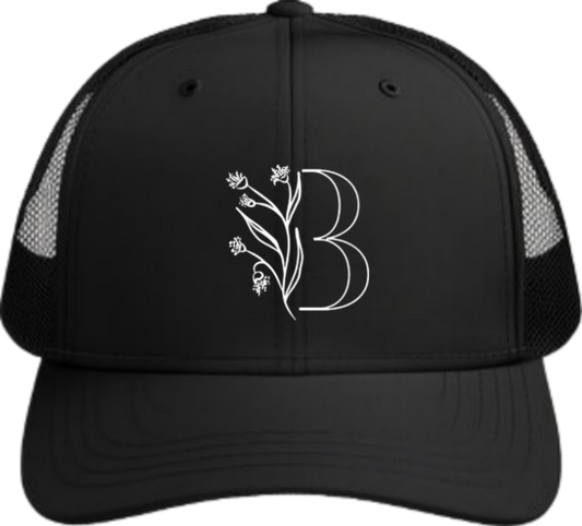 vector letter Baseball cap Black  B 18