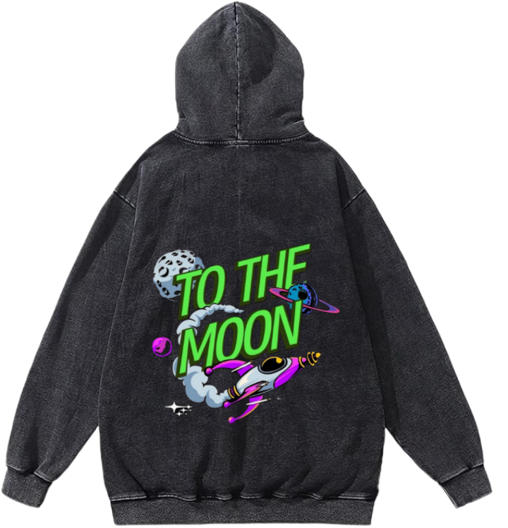 aliens Oversize Hoodie Washed gray Back 18