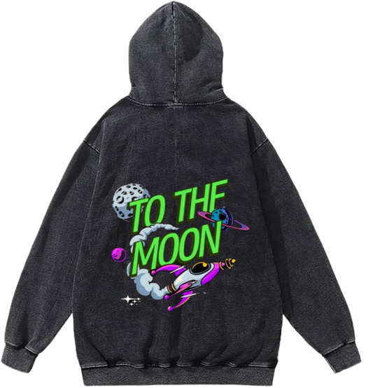 aliens Oversize Hoodie Washed gray Back 18