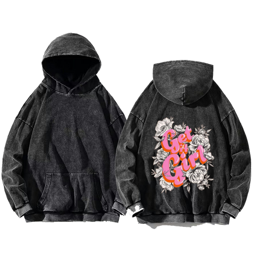 Get it Girl One Size hoodie Washed Back 18