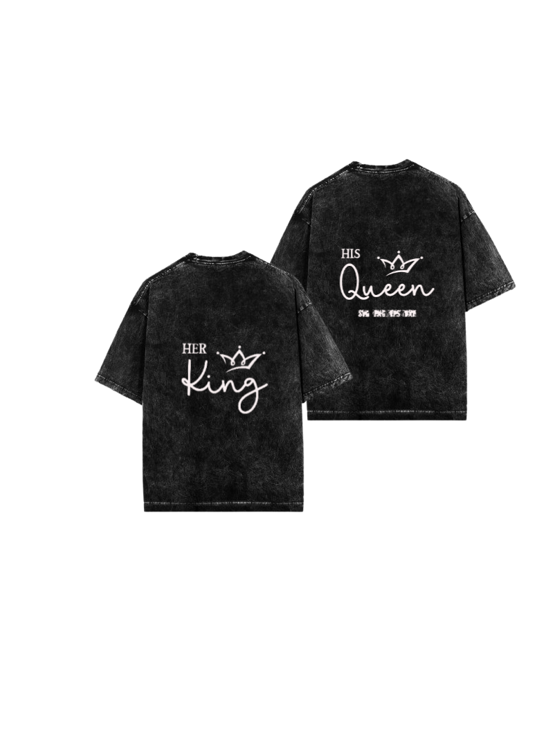 VaIentine coupIe One Size t- shirt Washd Cables 18