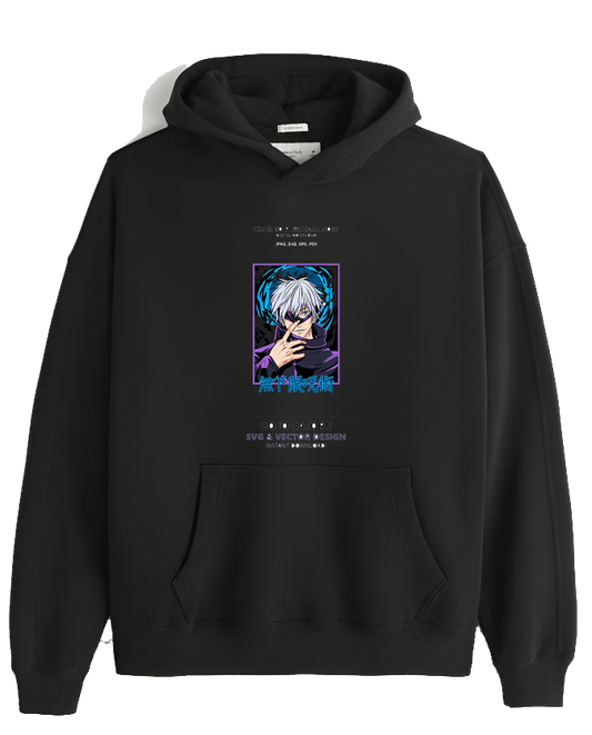 jujutsu kaisen GOJO Oversize  Hoodie Black 19