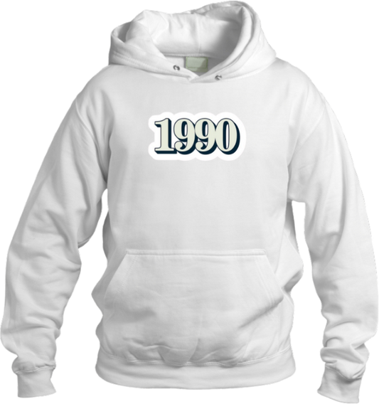 age Oversize Hoodie White  1990
