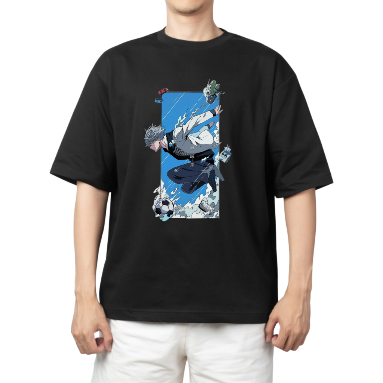 blue lock t- shirt One Size Black 36