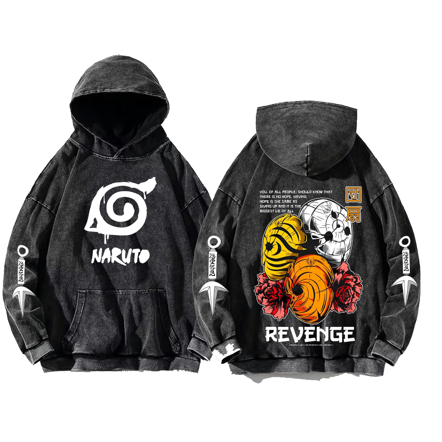 Naruto Shippuden One Size hoodie Washed Back 18