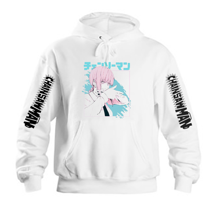 Chainsaw Man One Size hoodie White Back 8