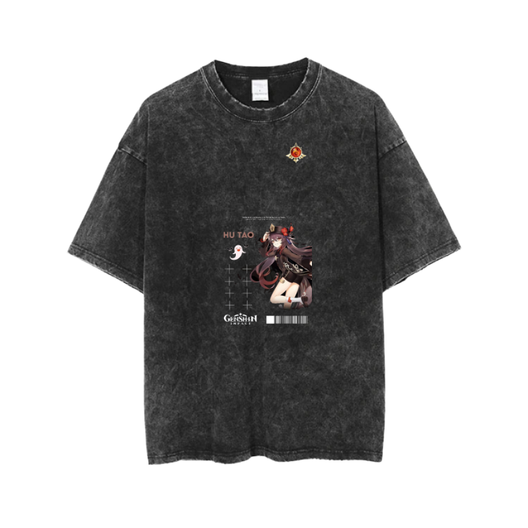 Genshin Impact Ningguang t- shirt Over Size Washed 18